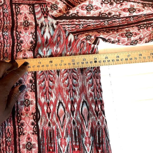 Belle by Kim Gravel Boho Moroccan Printed Blouse Size XL - Picture 9 of 10